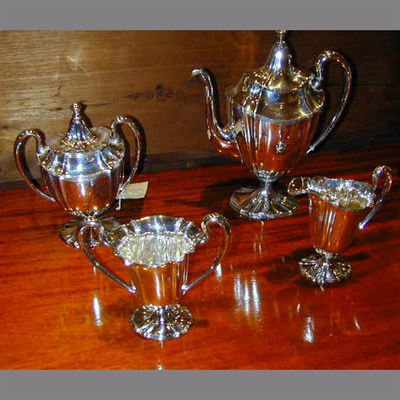 Lot 402 - American Silver Plated Four-Piece Tea Service