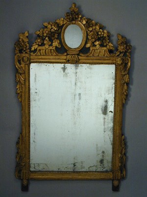 Lot 174 - Louis XVI Gilt-Wood and Painted Mirror
