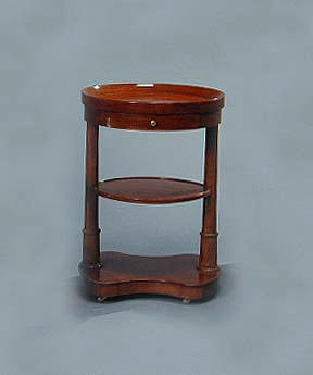 Lot 659 - Empire Style Mahogany Gueridon The oval tray...