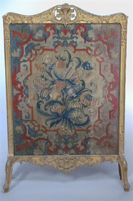 Lot 379 - Louis XVI Style Gilt-Wood Fire Screen The...