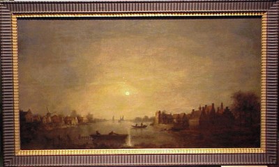 Lot 67B - Circle of Aert van der Neer MOONLIGHT OVER...