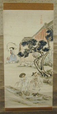 Lot 59 - Kim Ki Chang (Attributed to) after Kim Hong-Do...