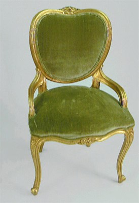 Lot 494 - Pair of Louis XV Style Gilt Carved Wood Side...