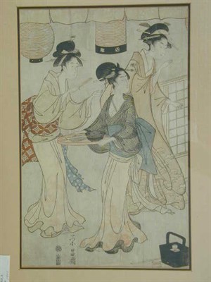 Lot 98 - Utamaro, Eisho, Eizan, Hokkei, Eisen. Two...