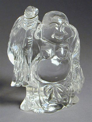 Lot 171 - Rock Crystal Figure of Putai Height 6 1/2...