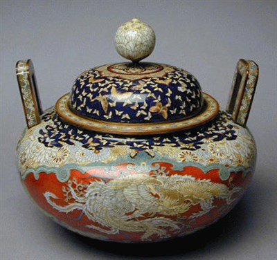 Lot 57 - Good, Large Ando Style Cloisonne Koro Meiji...