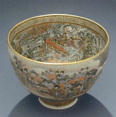 Lot 39 - Finely and Elaborately Enameled Satsuma Bowl...