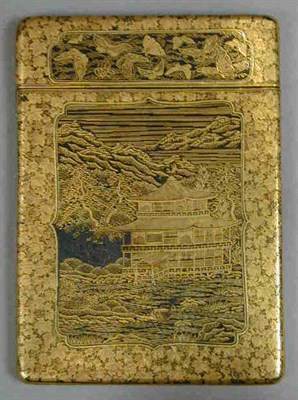 Lot 81 - Komai Style Gold-Inlaid Card Case Meiji Period...