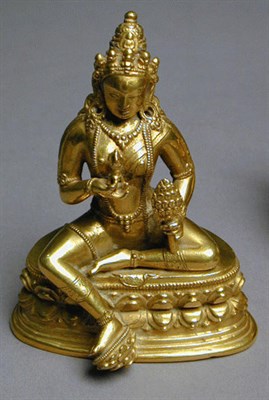 Lot 1 - Fine Gilt-Bronze of an Adibuddha Possibly...