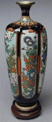 Lot 55 - Hexalobed Cloisonne Vase Meiji Period...