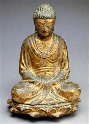 Lot 73 - Gilt-Wood Figure of Buddha Muromachi Period...