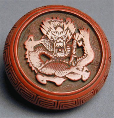 Lot 181 - Miniature Carved Cinnabar Box Ming Dynasty...