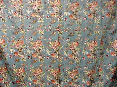 Lot 1194 - Silk Brocade Cover French, circa 1730 Of blue...