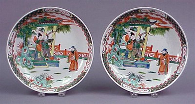Lot 68 - Pair of Chinese Export Famille Verte Porcelain...