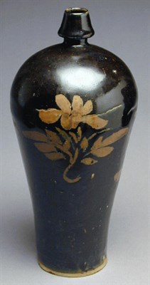 Lot 207 - Iron-Painted, Black-Glazed Meiping Song...