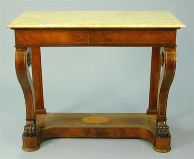 Lot 640 - Continental Neoclassical Inlaid Mahogany Pier...