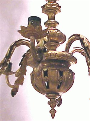 Lot 443 - Baroque Style Gilt-Bronze Six-Light Chandelier