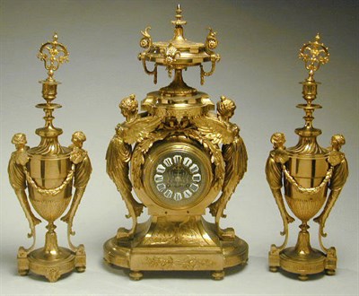 Lot 252 - Napoleon III Gilt-Bronze Garniture