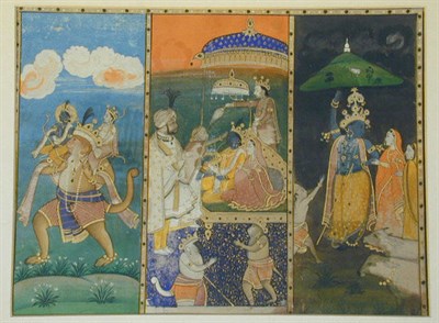Lot 10 - Illustration of a Sikh Prince Honoring Lord...