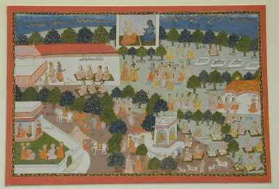 Lot 12 - Illustration of Lord Krishna Discoursing Datia...