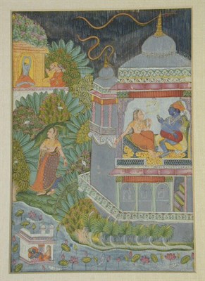 Lot 11 - Illustration of Radha and Krishna Jaipur,...