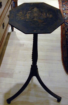 Lot 356 - George III Style Black-Japanned Tilt-Top...
