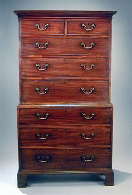 Lot 613 - George III Mahogany Chest on Chest Early 19th...