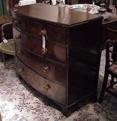 Lot 349 - George III Mahogany Bow-Front Chest of Drawers