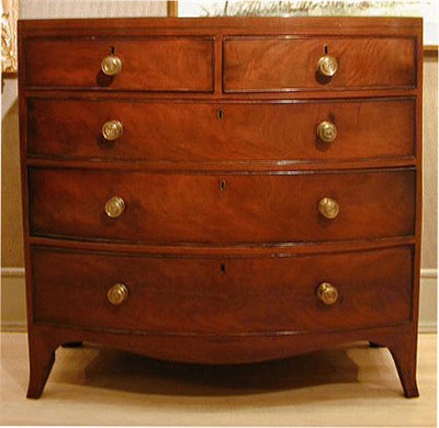 Lot 205 - George III Style Mahogany Bow-Front Chest of...
