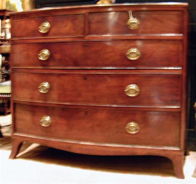 Lot 525 - George III Inlaid Mahogany Chest of Drawers