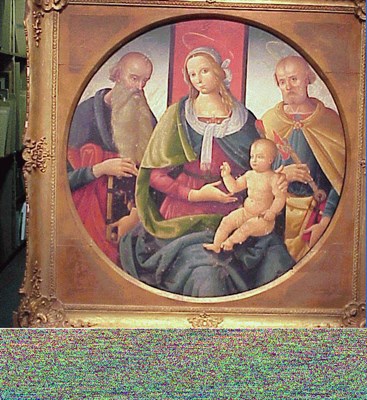 Lot 121 - Circle of Pietro Perugino MADONNA AND CHILD...
