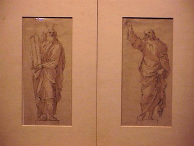 Lot 153 - Italian School 17th Century CHRIST and MOSES:...