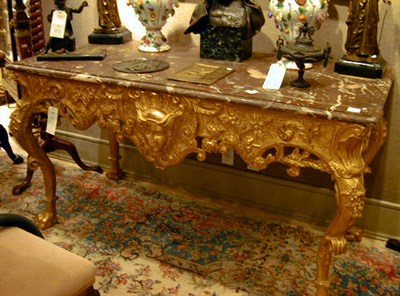 Lot 463A - Rococo Style Gilt Carved Wood Table The...