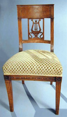 Lot 480 - Pair of Empire Mahogany Side Chairs Early 19th...