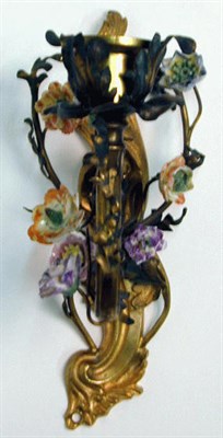 Lot 269 - Pair of Rococo Style Gilt-Metal and Porcelain...