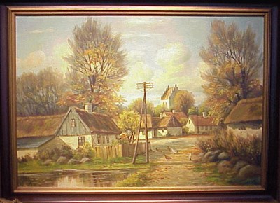Lot 29 - Danish School 20th Century VILLAGE IN DENMARK...