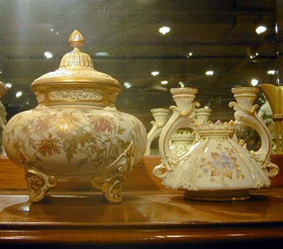 Lot 891A - Royal Worcester Gilt-Decorated Porcelain...