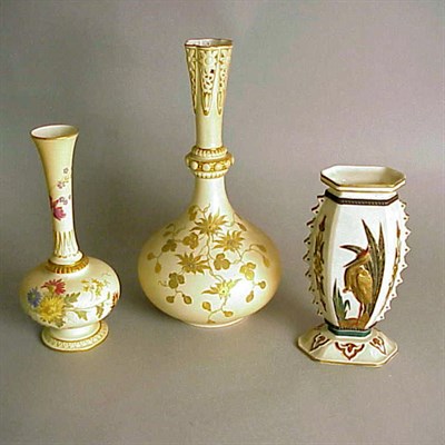 Lot 839 - Pair of Royal Worcester Gilt-Decorated...