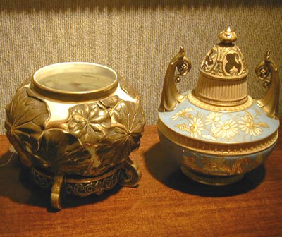 Lot 889 - Royal Worcester Gilt-Decorated Porcelain Vase...