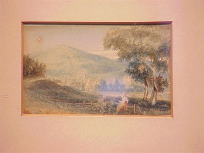 Lot 8 - Dutch School 18th Century LANDSCAPE WITH WOMAN...
