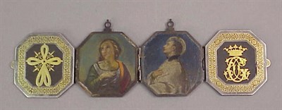 Lot 272 - Damascene Iron Quadriptych 19th Century,...