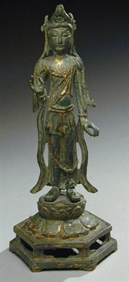 Lot 167 - Gilt-Bronze Figure of Avalokitesvara Tang...