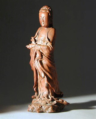 Lot 149 - Good Rootwood Carving of Guanyin 17th/18th...