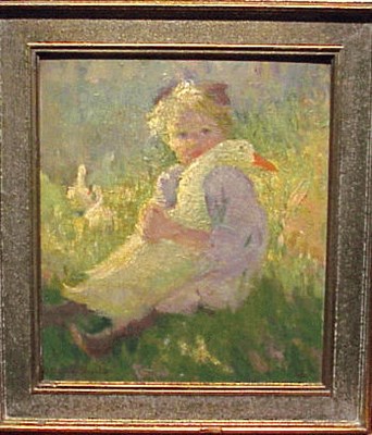 Lot 118 - Ada Walter Shulz 1870 - 1928 GIRL HOLDING A...