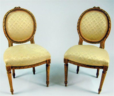 Lot 240 - Group of Four Louis XVI Style Side Chairs