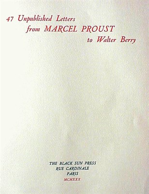 Lot 77 - [BLACK SUN PRESS] PROUST, MARCEL 47...