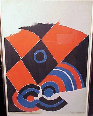 Lot 170 - Sonia Delaunay UNTITLED Color lithograph, 1982,...