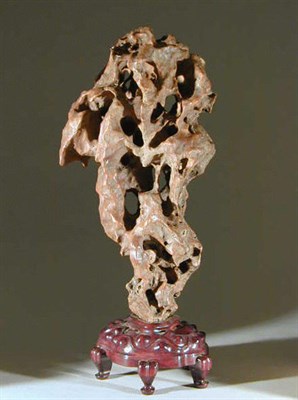 Lot 189 - Red Taihu Jiangnan base. Height 21 inches...