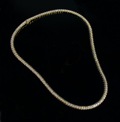 Lot 360 - Gold and Diamond Necklace 18 kt. yellow gold,...