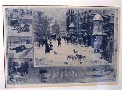 Lot 155 - Felix Buhot L'HIVER A PARIS (B.128) Etching,...
